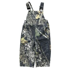 VTG Wolf Mountain Camo Overalls Bibs Size 24 Months Mossy Oak Hunting Deer